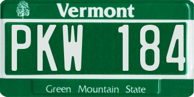 VT license plate PKW184