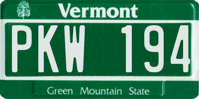 VT license plate PKW194