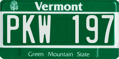 VT license plate PKW197