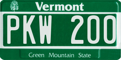 VT license plate PKW200