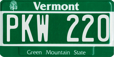 VT license plate PKW220
