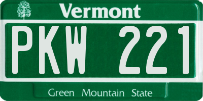 VT license plate PKW221