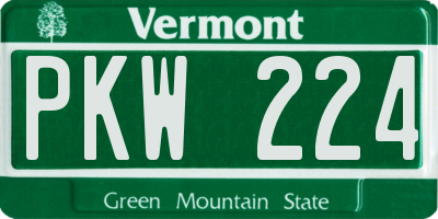 VT license plate PKW224