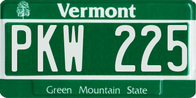 VT license plate PKW225