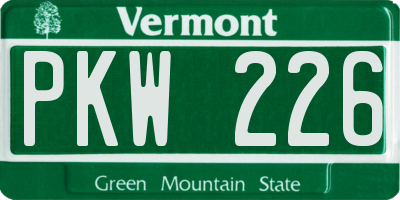 VT license plate PKW226