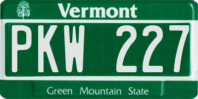 VT license plate PKW227