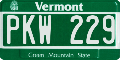 VT license plate PKW229