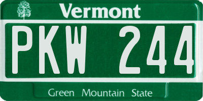 VT license plate PKW244