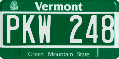 VT license plate PKW248