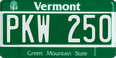 VT license plate PKW250