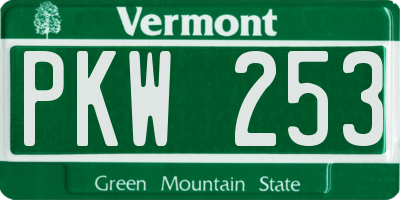 VT license plate PKW253
