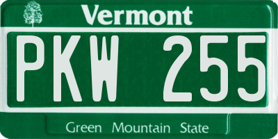 VT license plate PKW255