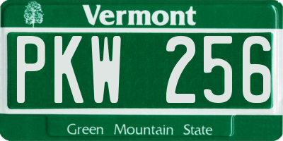 VT license plate PKW256