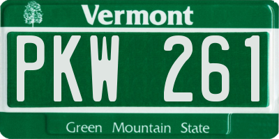 VT license plate PKW261