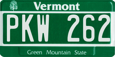 VT license plate PKW262