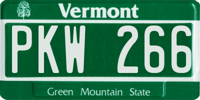 VT license plate PKW266
