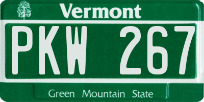 VT license plate PKW267