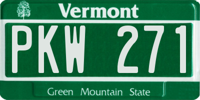VT license plate PKW271