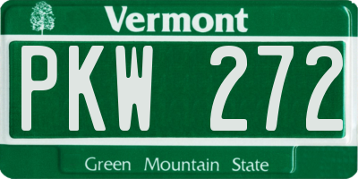 VT license plate PKW272