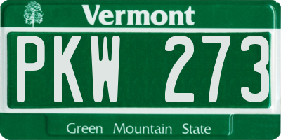 VT license plate PKW273