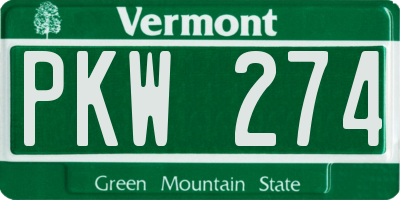 VT license plate PKW274
