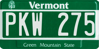 VT license plate PKW275