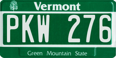 VT license plate PKW276