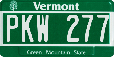 VT license plate PKW277