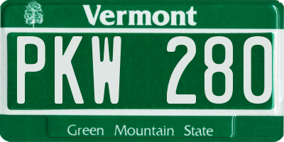 VT license plate PKW280