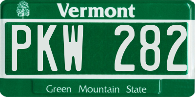 VT license plate PKW282