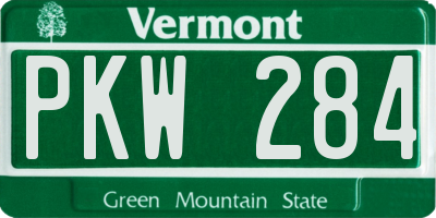 VT license plate PKW284