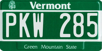 VT license plate PKW285
