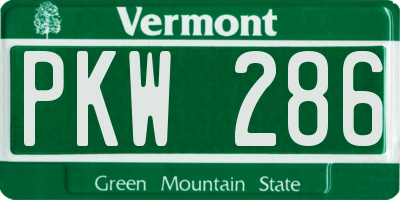 VT license plate PKW286