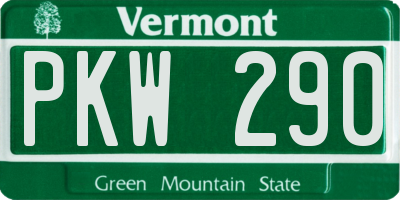 VT license plate PKW290