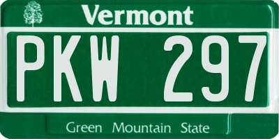 VT license plate PKW297