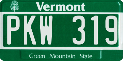 VT license plate PKW319