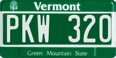 VT license plate PKW320