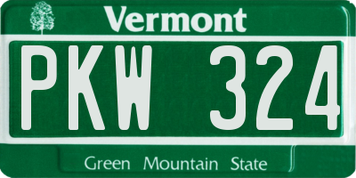 VT license plate PKW324