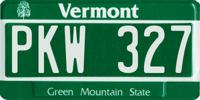 VT license plate PKW327