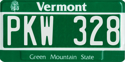 VT license plate PKW328