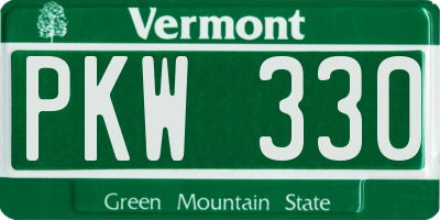 VT license plate PKW330