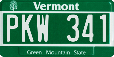 VT license plate PKW341
