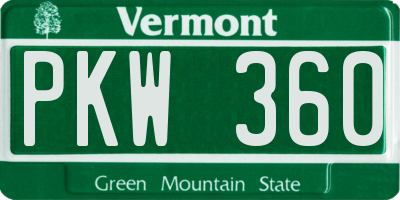VT license plate PKW360