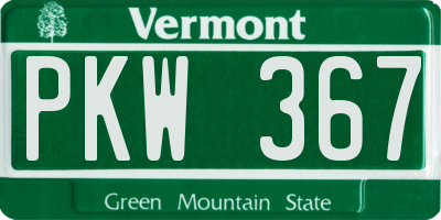VT license plate PKW367