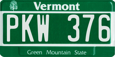 VT license plate PKW376
