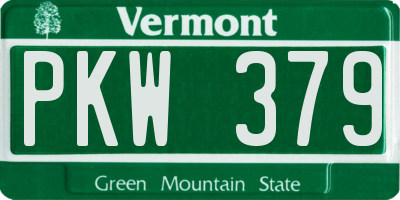 VT license plate PKW379