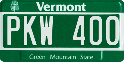 VT license plate PKW400