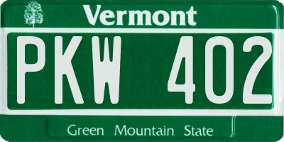 VT license plate PKW402