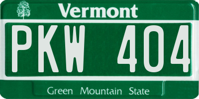 VT license plate PKW404