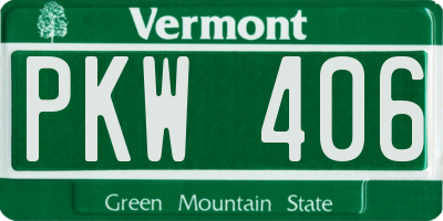 VT license plate PKW406